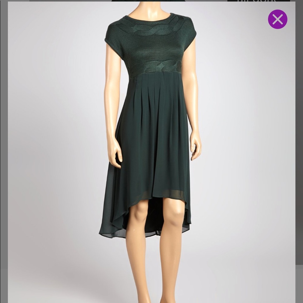 Jessica Simpson Hi-Lo Dark Green Dress